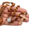 rosario madera pequeño san benito mano