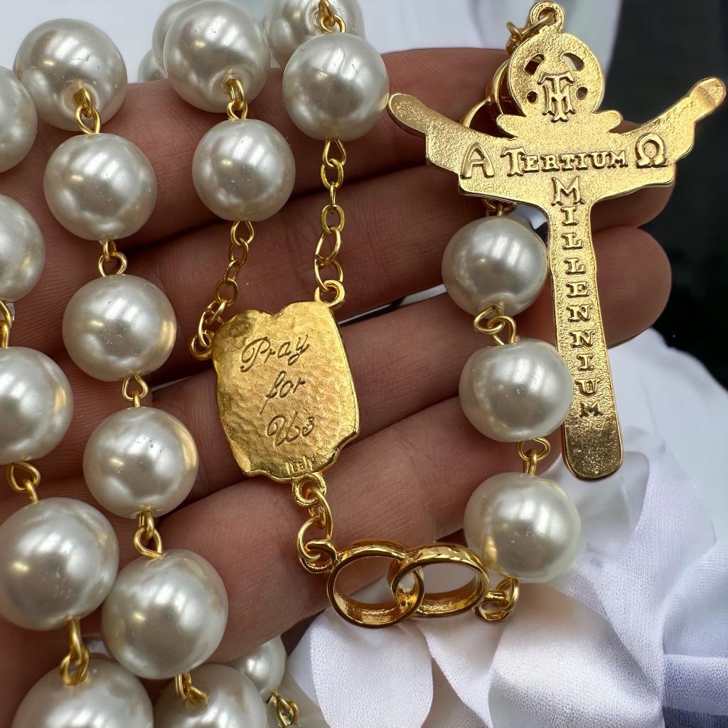 rosario matrimonio grande perlado detras