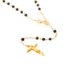 rosario oro 18k y cuentas cristal negro 109672 detalle crucifijo