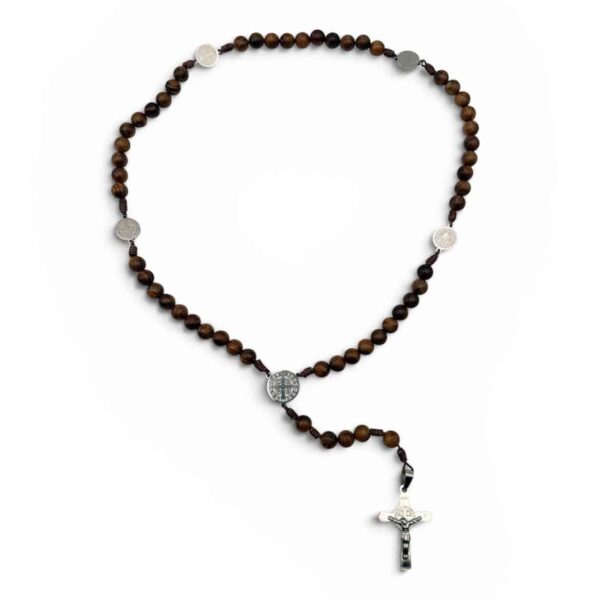 rosario palo santo plateado