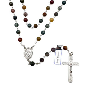 rosario piedra india cuentas pequeñas