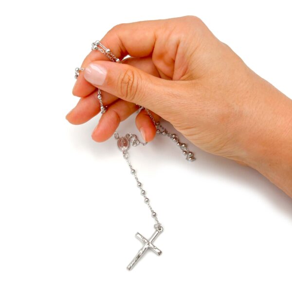 rosario plata clasico modelo mano