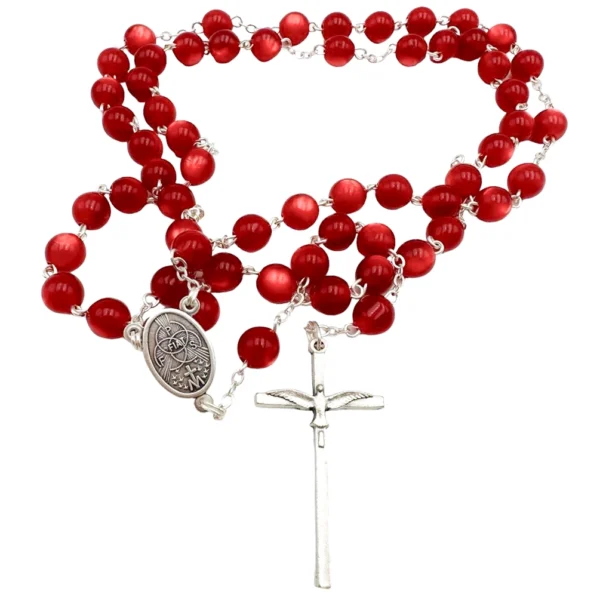 rosario rojo espiritu santo detalle