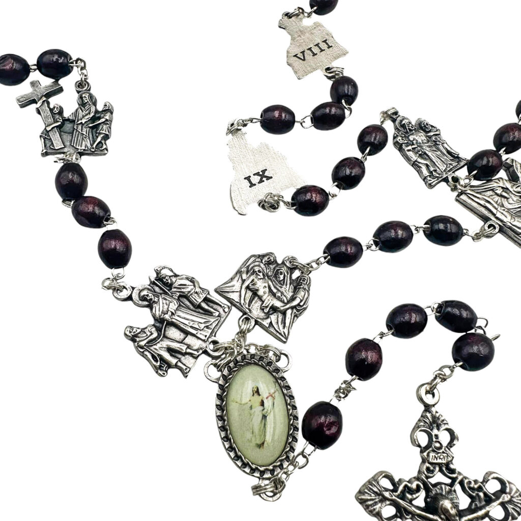 Rosario della Via Crucis in Perle di Cristallo | La Boutique di Lourdes