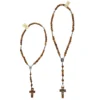 rosarios madera olivo virgen jesus dos modelos