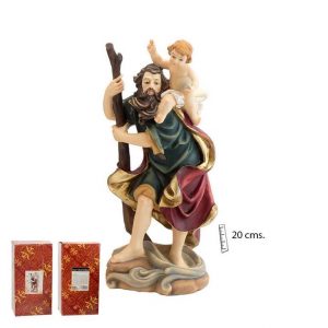 Figura san Cristóbal, patrón de los viajeros, varios colores