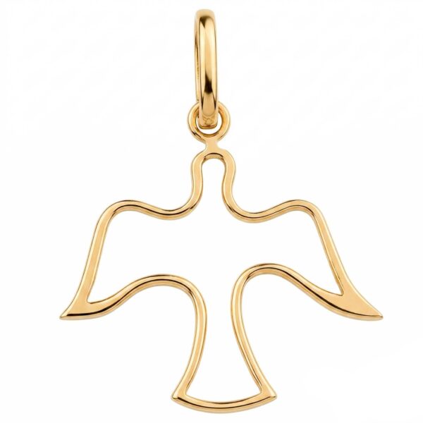 silueta paloma espiritu santo oro